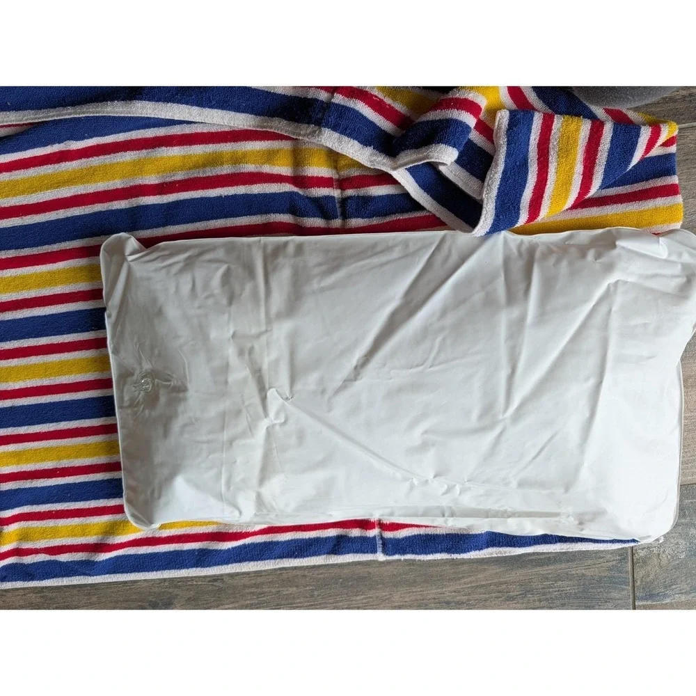 Vintage Dial Tone Soap Promo Red Yellow Striped Beach Towel Head Blow Up Pillow
